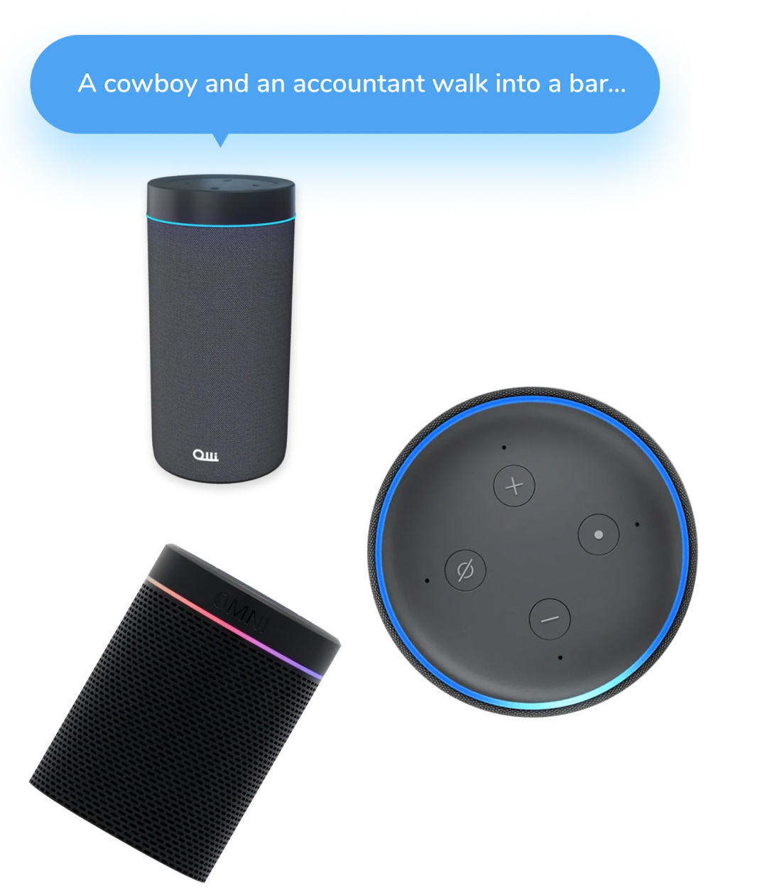 Three smart speakers